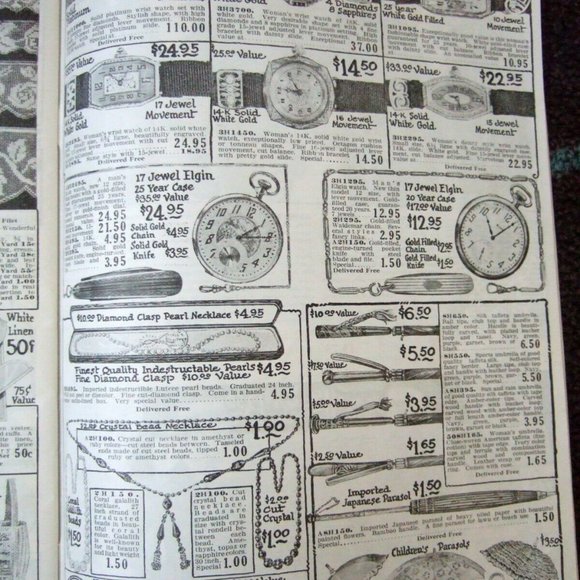 Gimbels CATALOG - SUMMER THRIFT 1922-1923 fashion, homewares, WATCHES, PENS +++ - Picture 5 of 5